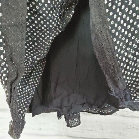 Free People Retro A Line Dress Black And White Womens Small Rayon - Picture 8 of 9